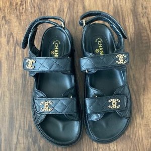Chanel Black Sandals